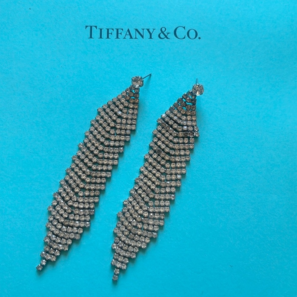 Kenneth Jay Lane crystal chandelier earrings
